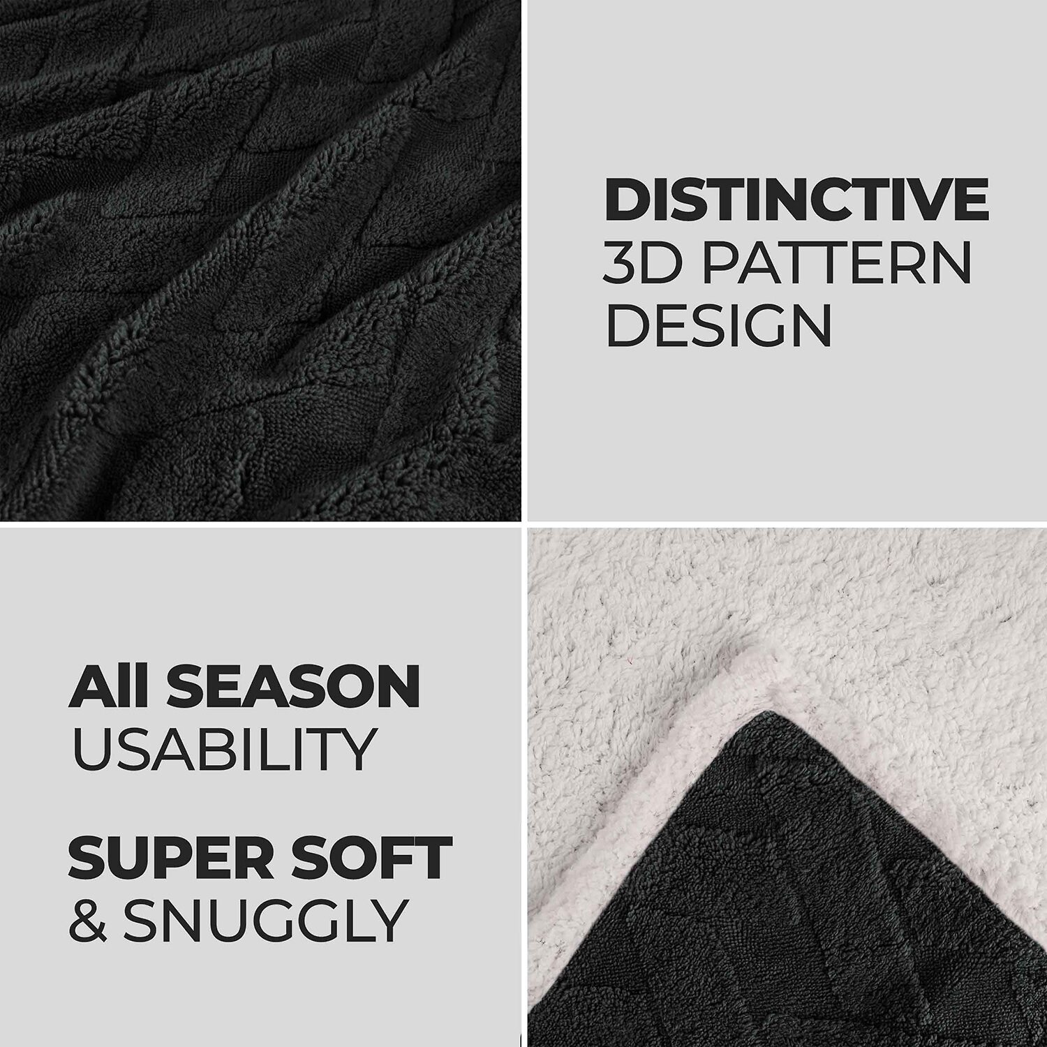 SUPERIOR® Sherpa Nuuk Jacquard Comfort Medium-Weight Fleece Blanket