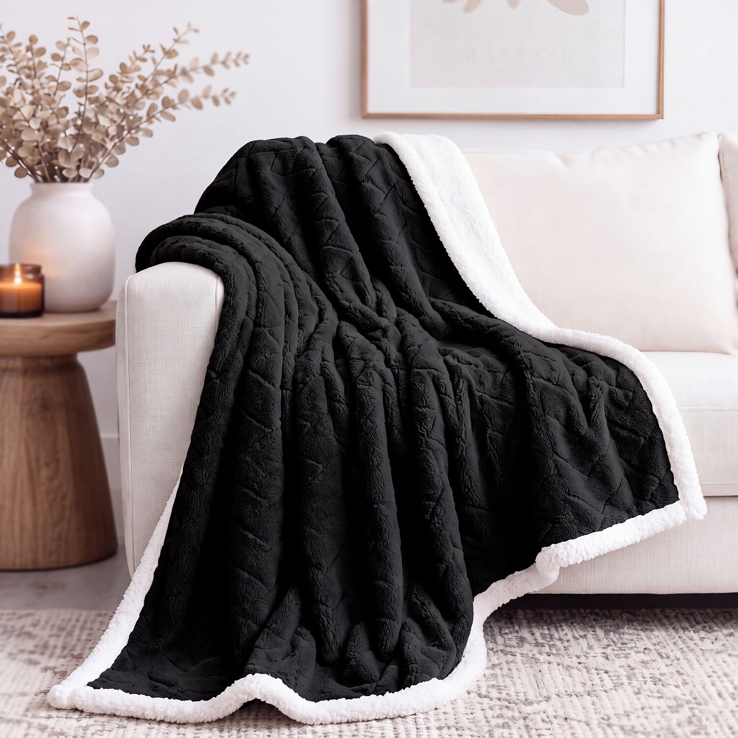 SUPERIOR® Sherpa Nuuk Jacquard Comfort Medium-Weight Fleece Blanket