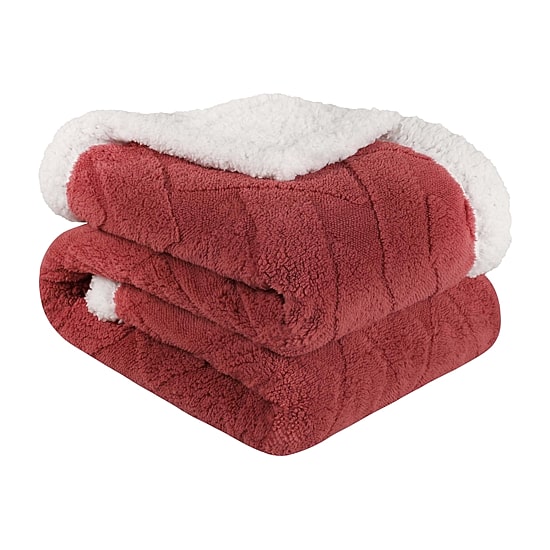 SUPERIOR® Sherpa Nuuk Jacquard Comfort Medium-Weight Fleece Jacquard Blanket