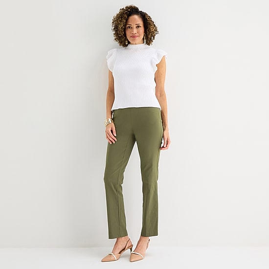 Liz Claiborne Lisa Womens Tall Straight Pull-On Pant