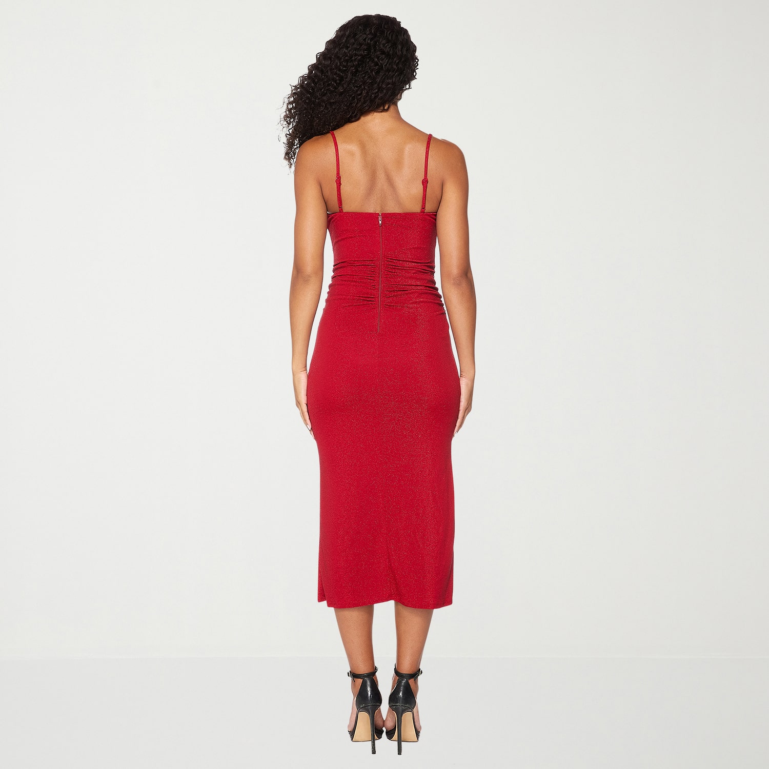 Premier Amour Womens Midi Scoop Neck Sleeveless Sheath Dress