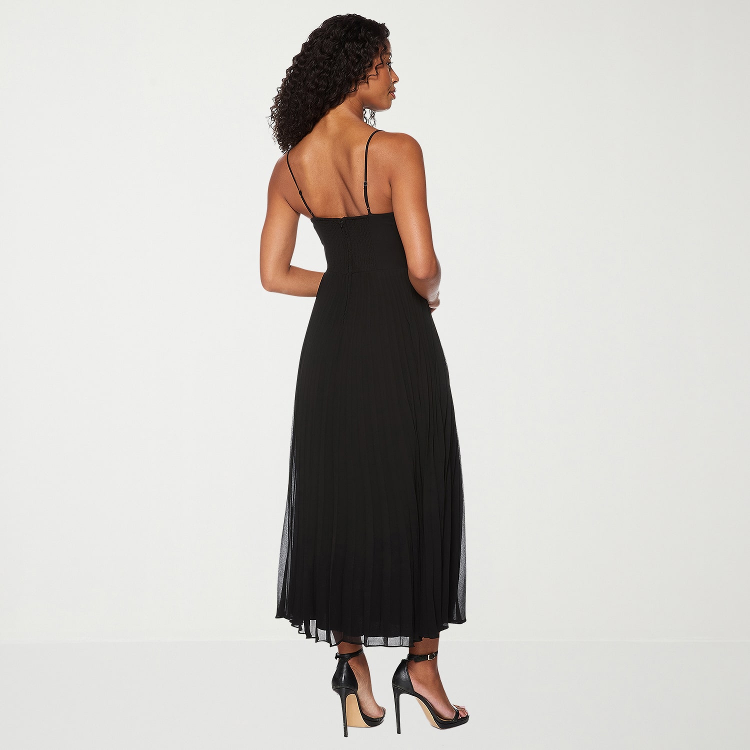 Premier Amour Womens Midi V Neck Sleeveless Evening Gown