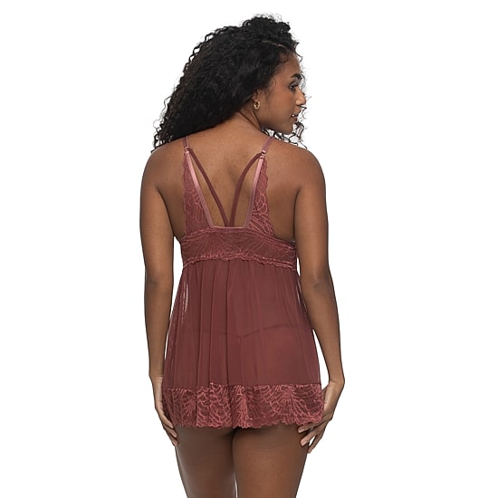 Jezebel Sarah Lace and Mesh Babydoll Set - 999705