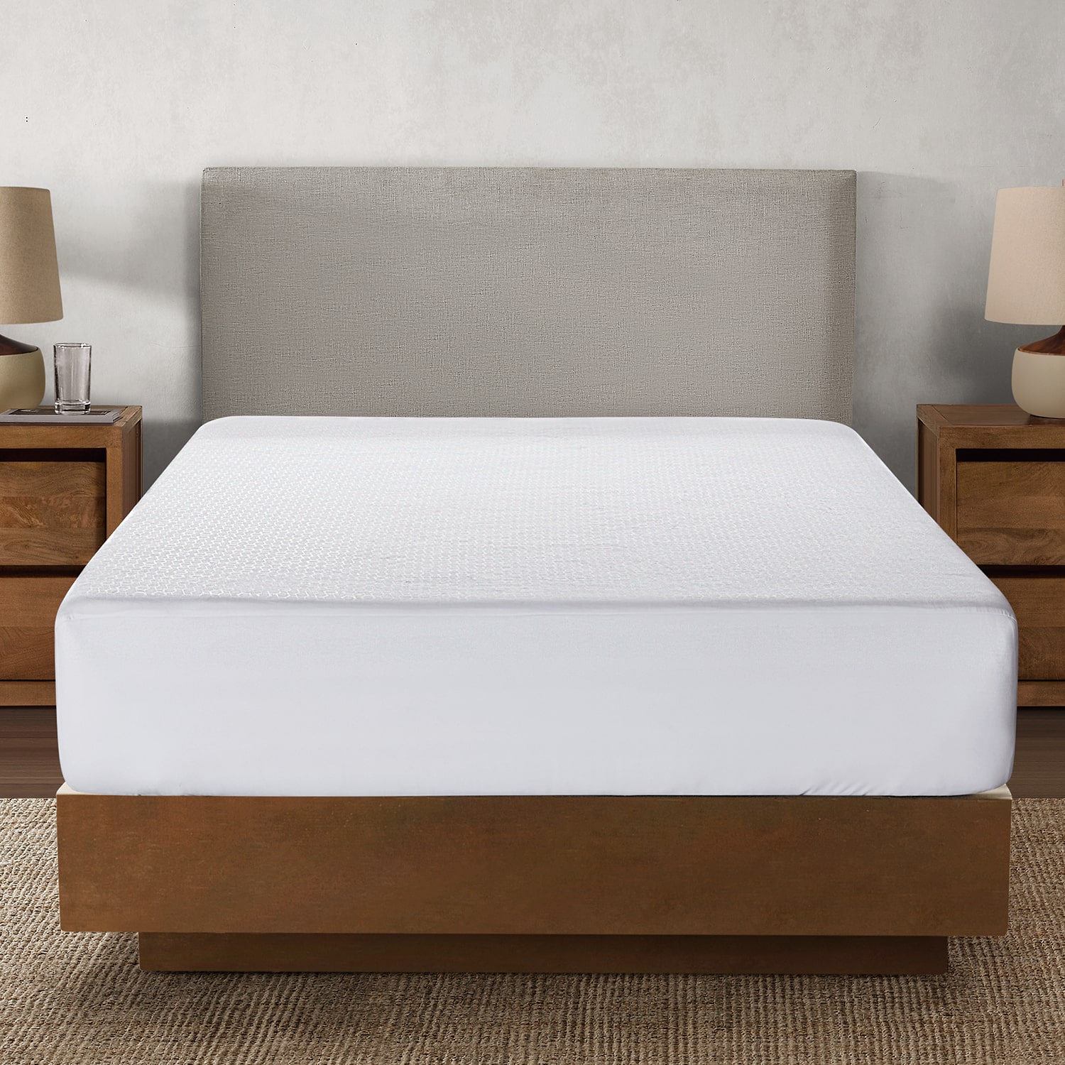 Sleep Advantage Powered By Nanobionic Embossed Microfiber Mattress Protector