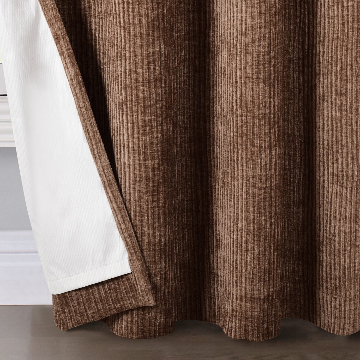 Max Blackout Terrace Chenille Grommet Top 100% Single Curtain Panel