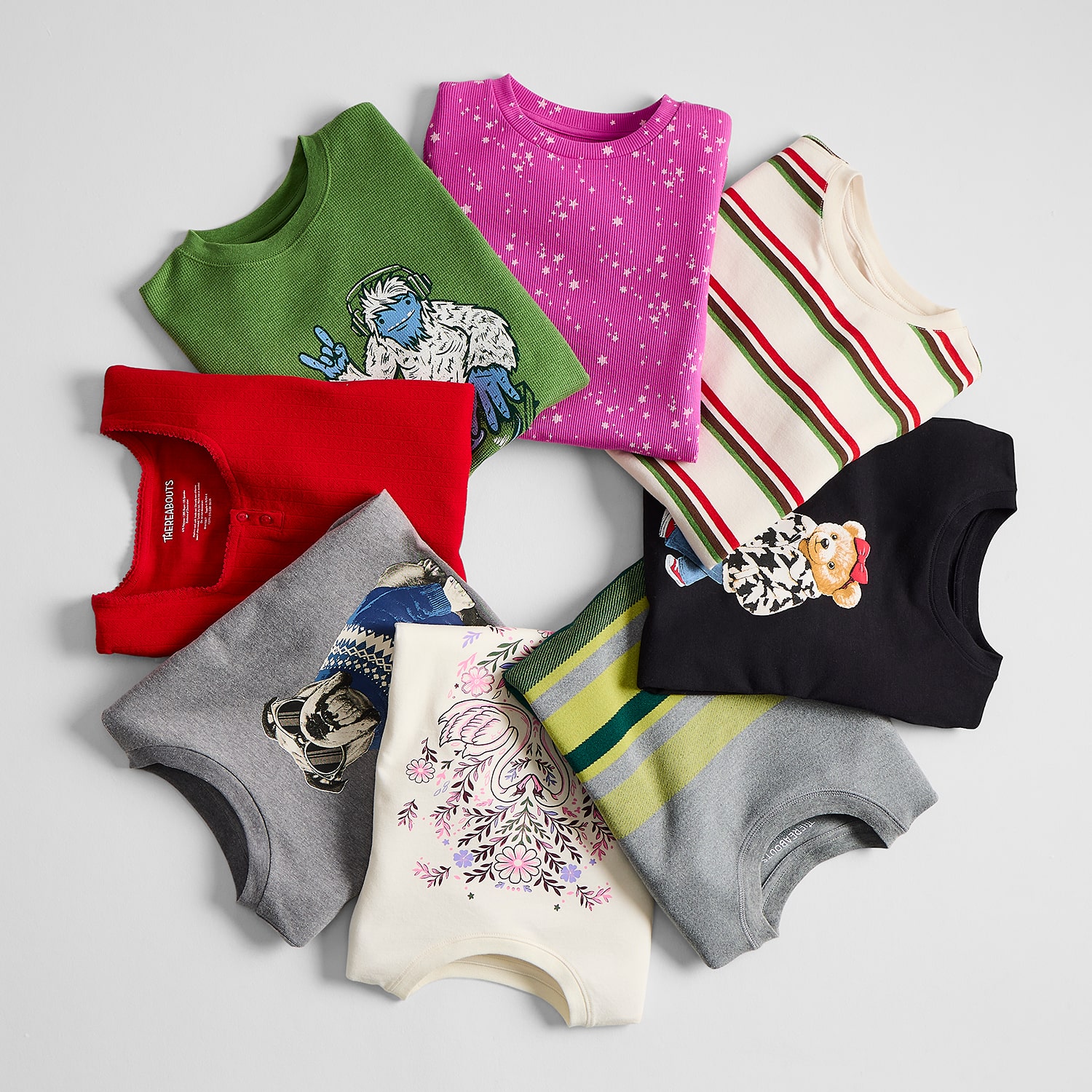Thereabouts Little & Big Kid Girls Square Neck Long Sleeve T-Shirt