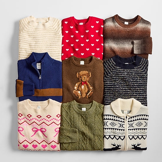 Thereabouts Little & Big Kid Boys Mock Neck Long Sleeve Striped Quarter-Zip Pullover Sweater