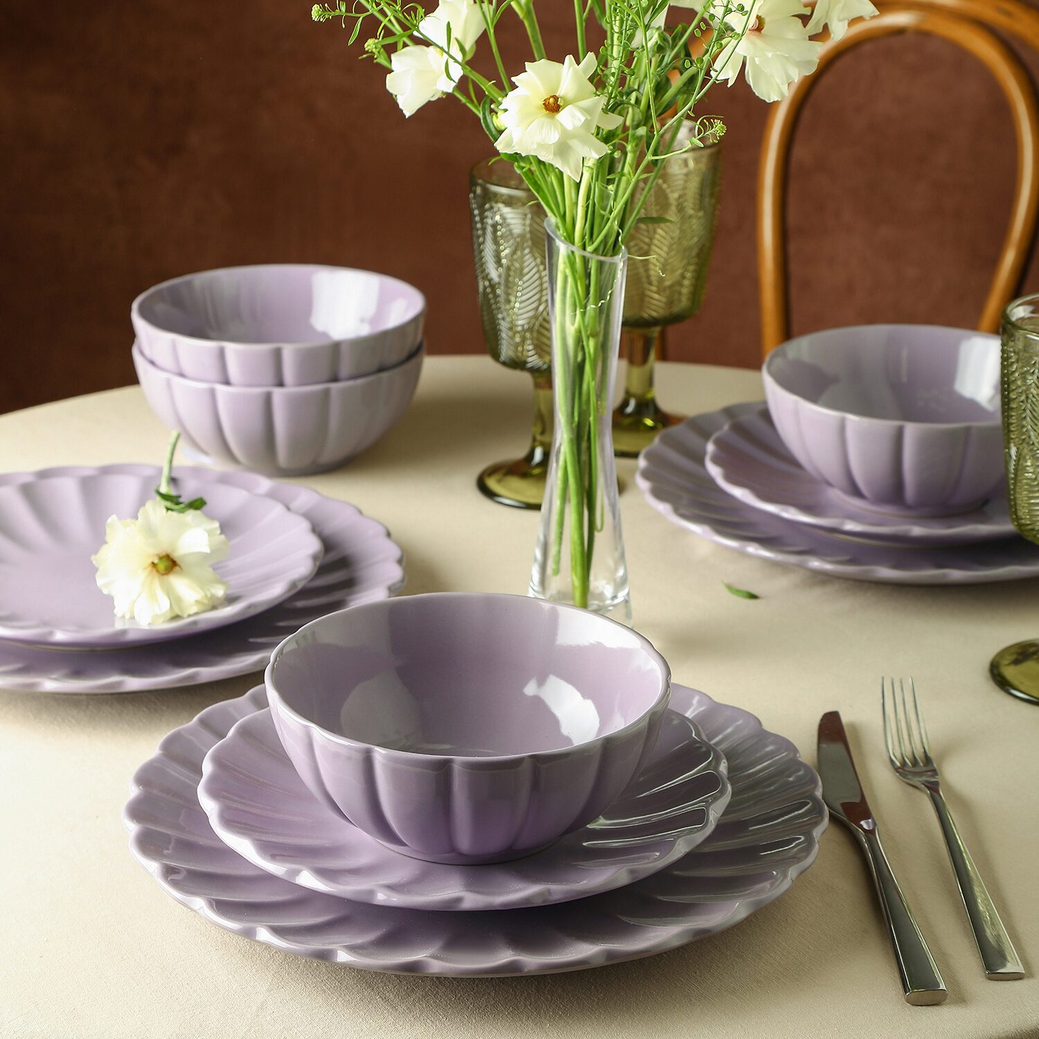 EARTH & CLAY Phoenix -pc. Stoneware Dinnerware Set