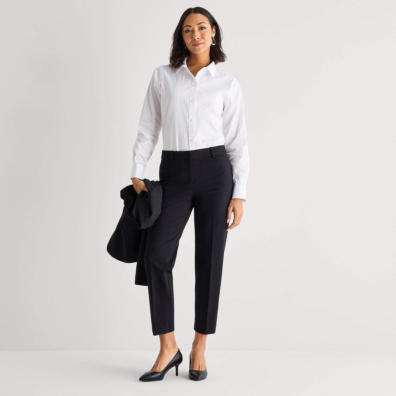 Liz Claiborne Emma Ponte Womens Straight Mid Rise Ankle Pant