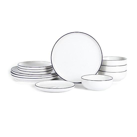 EARTH & CLAY Ezra 12-pc. Stoneware Dinnerware Set