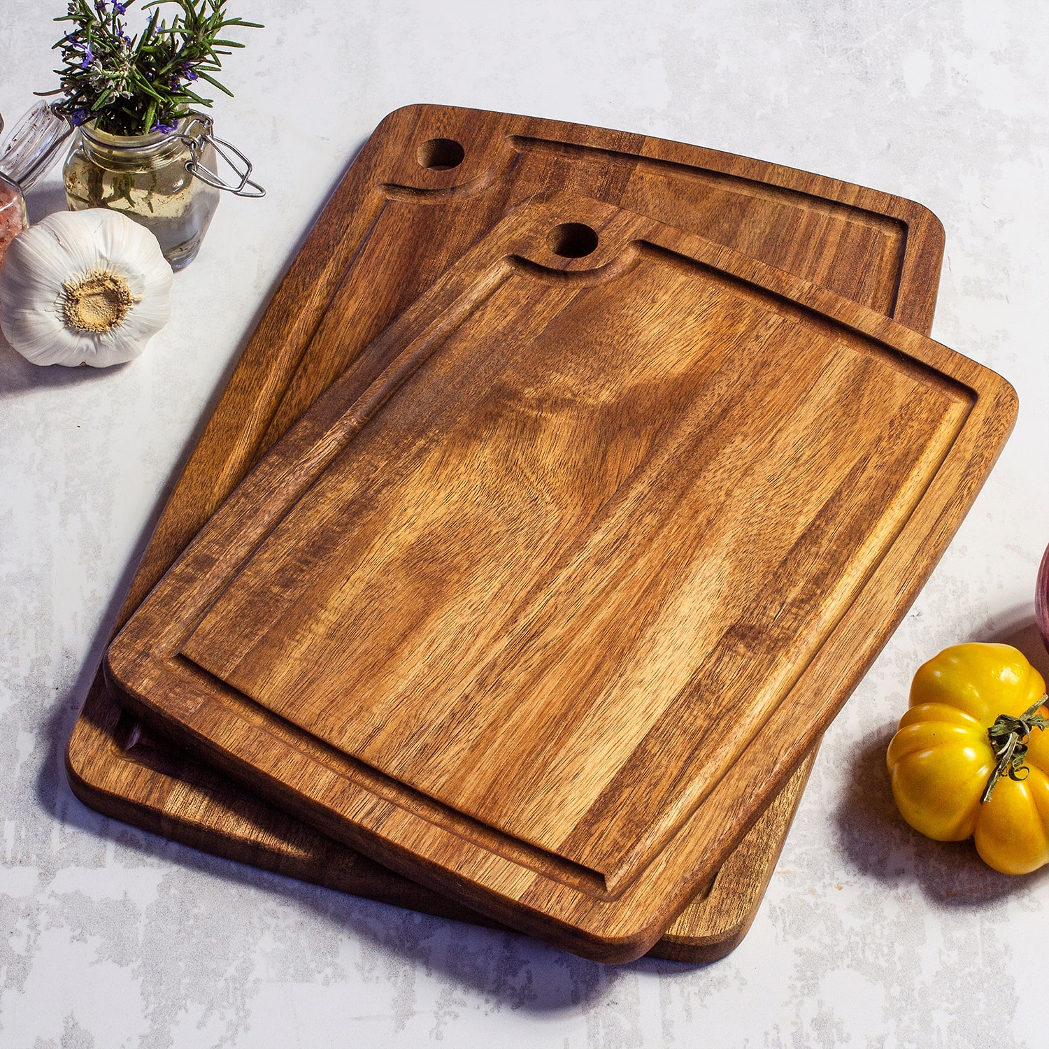 Totally Bamboo Acacia Board Set 2 Cutting Board