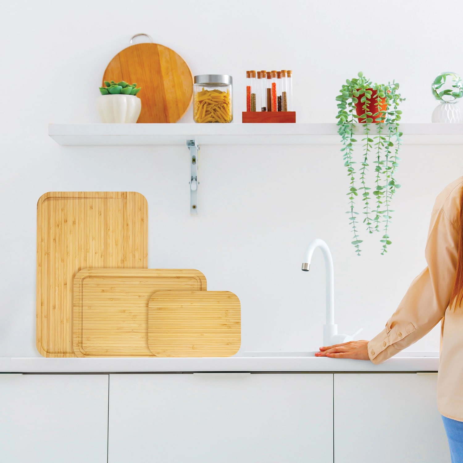 Totally Bamboo 3pc Bamboo Board Set Cutting Board