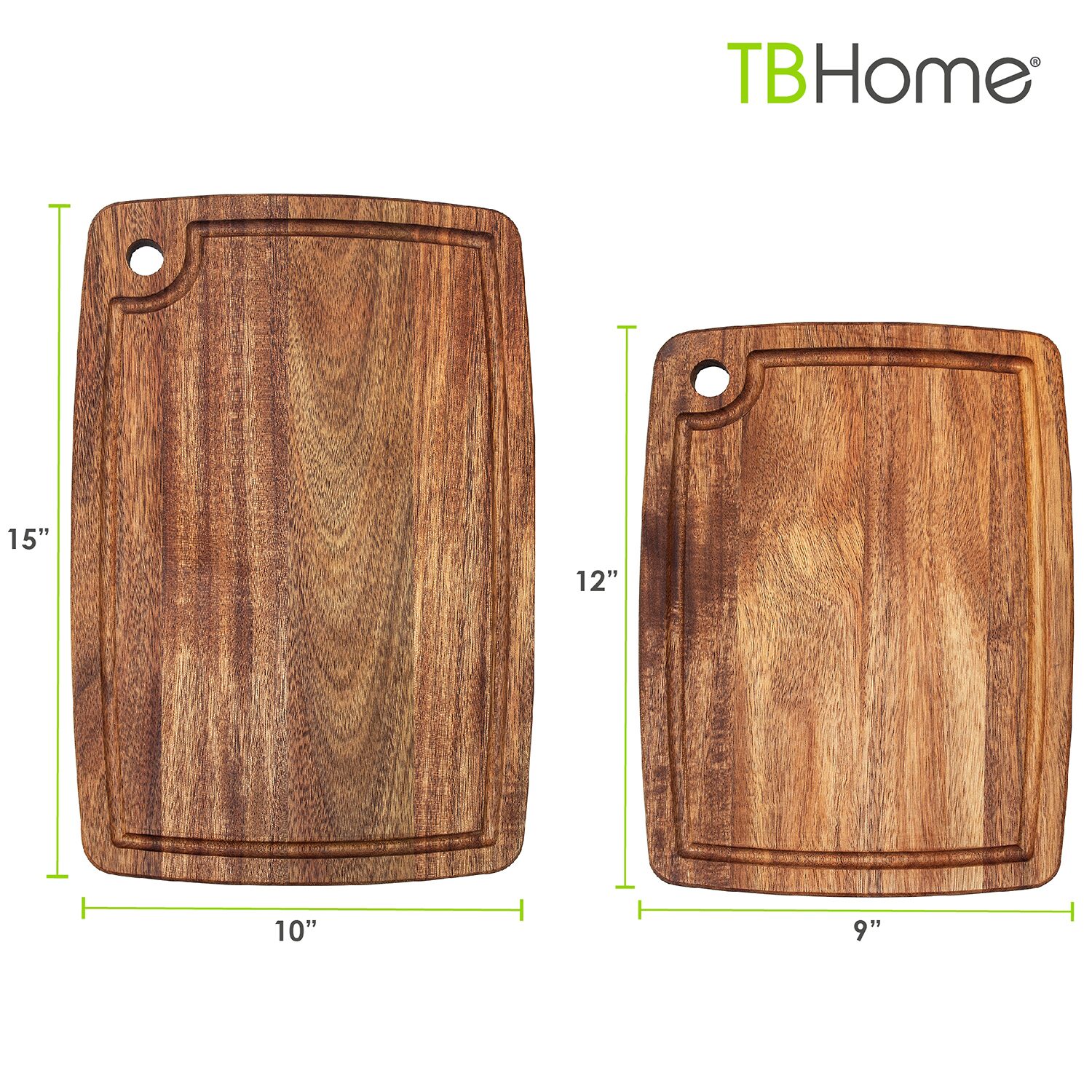 Totally Bamboo Acacia Board Set 2 Cutting Board