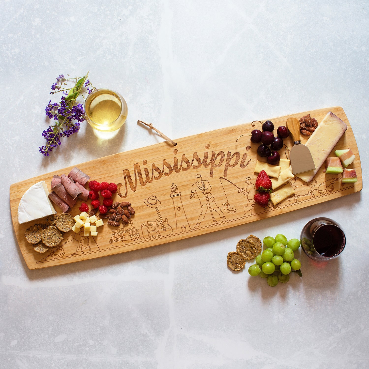 Totally Bamboo Mississippi Charcuterie Board