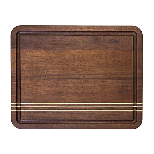 Totally Bamboo Acacia Pinstripe Sm Cutting Board In Brown