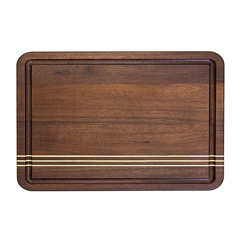Totally Bamboo Dark Acacia Pinstripe Large Board In Brown