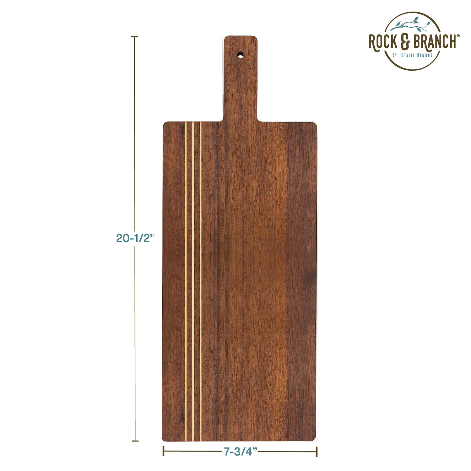 Totally Bamboo Dark Acacia Pinstripe Paddle Board