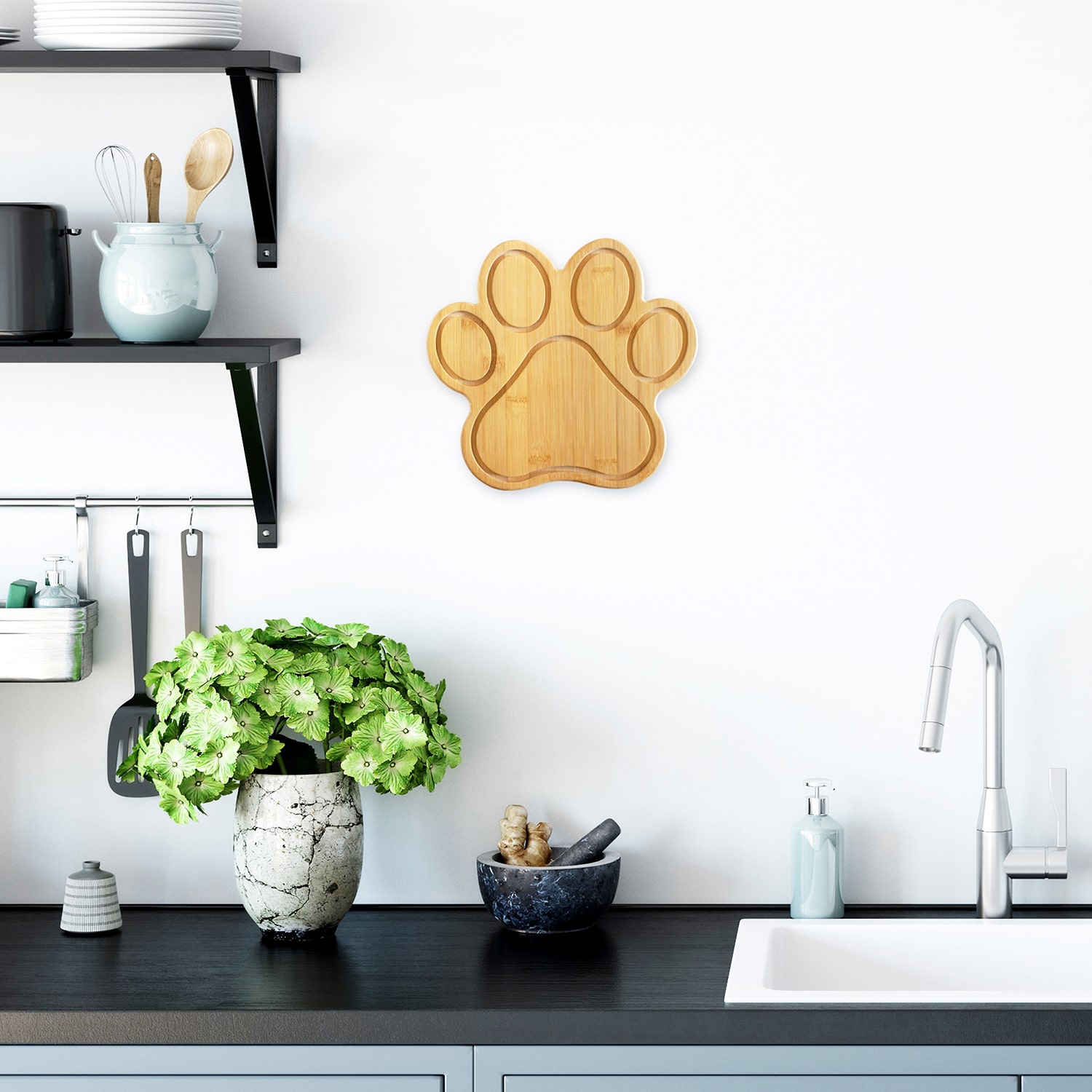 Totally Bamboo Paw Serving Cutting Board