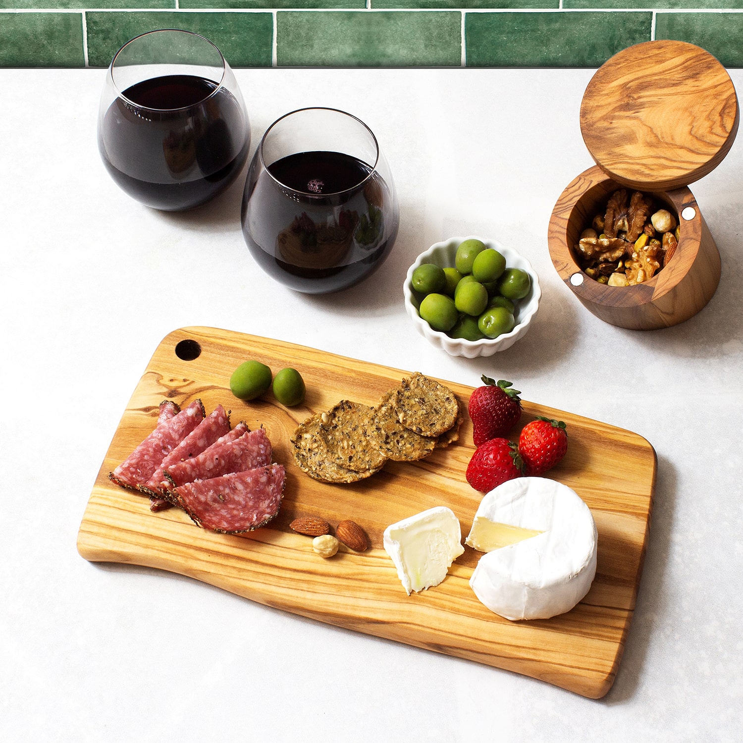 Totally Bamboo Olive Cut Serve Cutting Board