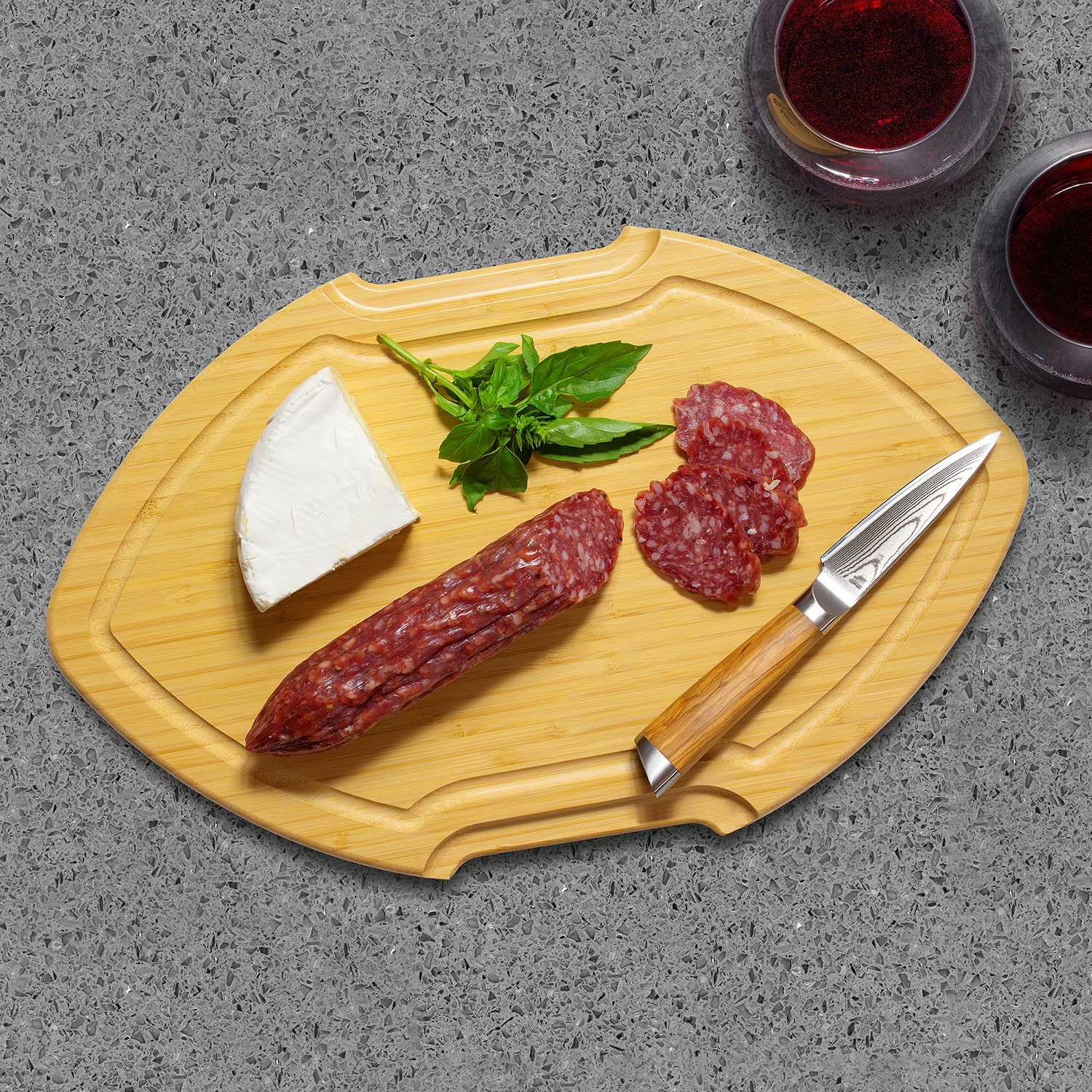 Totally Bamboo Flip Serve Store Rec Cutting Board