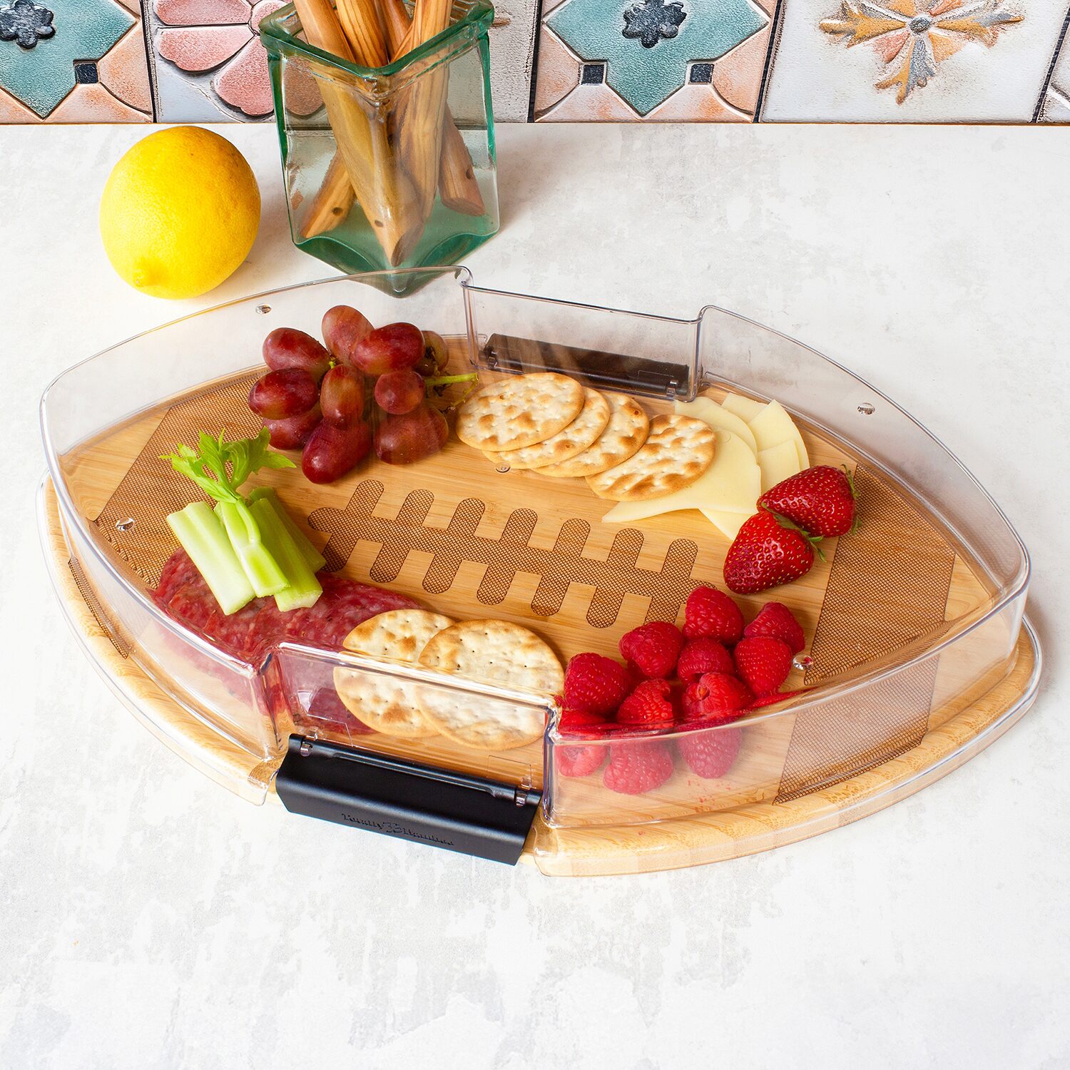 Totally Bamboo Flip Serve Store Rec Cutting Board