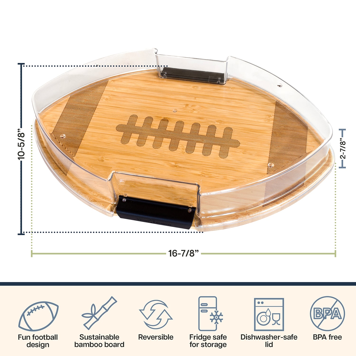 Totally Bamboo Flip Serve Store Rec Cutting Board