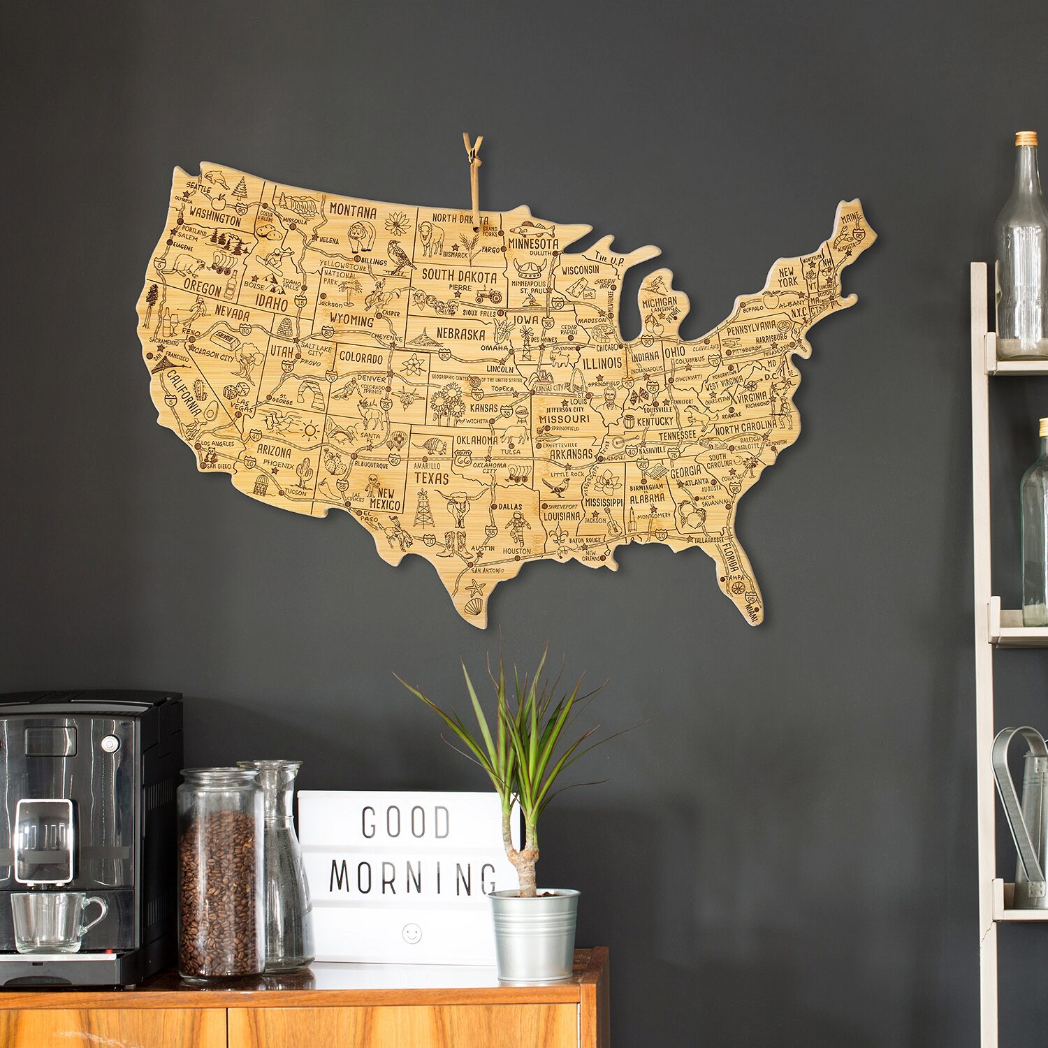 Totally Bamboo Xxl Destination Usa Cutting Board