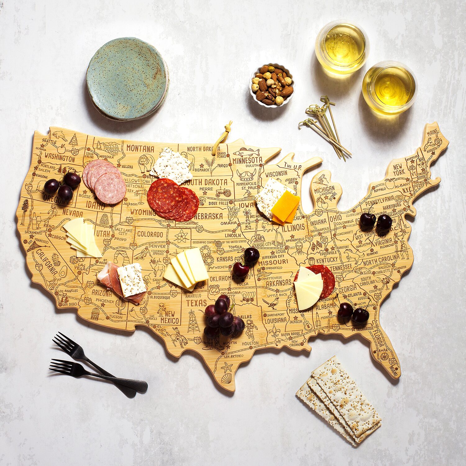 Totally Bamboo Xxl Destination Usa Cutting Board