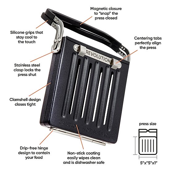 REVOLUTION COOKING™ Toastie Press Sandwich Maker