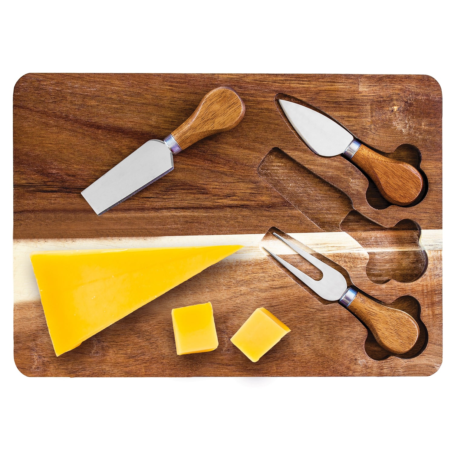 Totally Bamboo 4pc Acacia Cheese Cutting Board