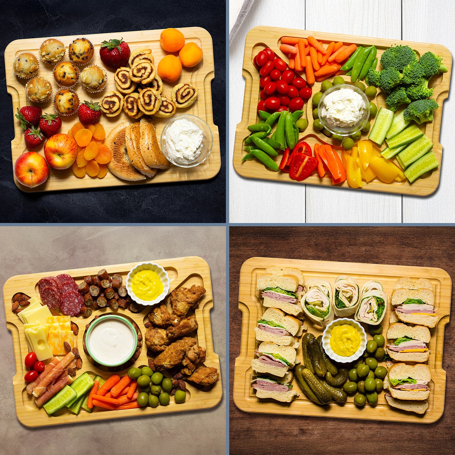 Totally Bamboo Fb Flip Serve Store Cutting Board