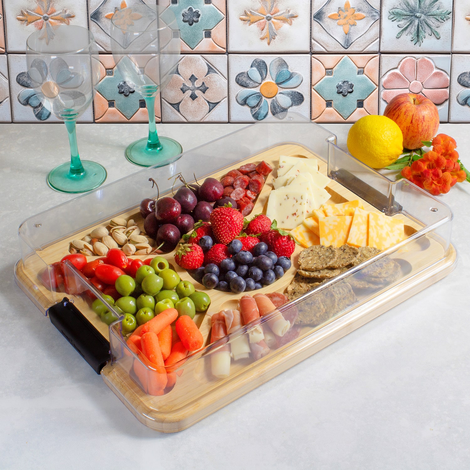 Totally Bamboo Fb Flip Serve Store Cutting Board