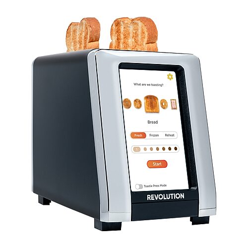 REVOLUTION COOKING Connect Smart Automatic Shut Off Electric Toaster, One Size, Black