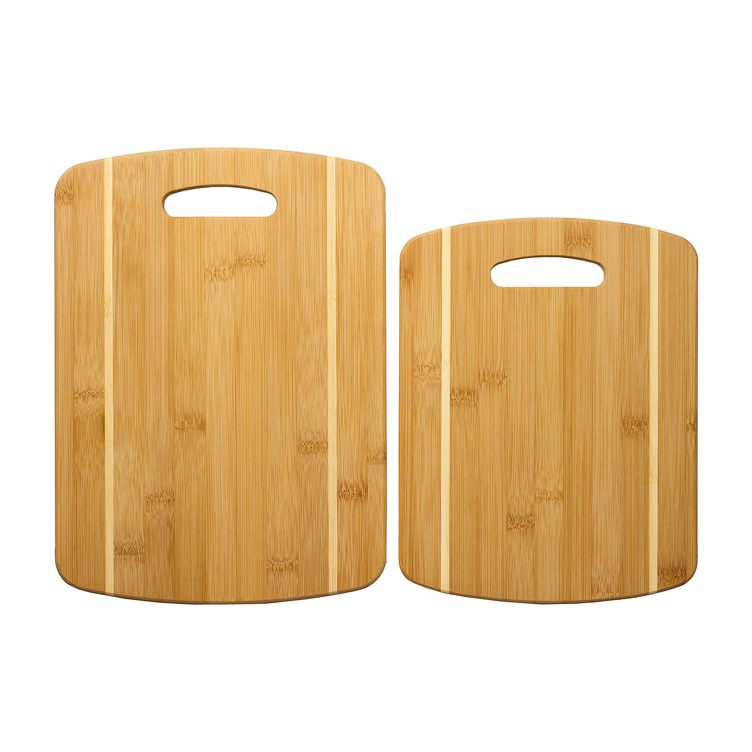 Totally Bamboo 2pc Stripe Board Set Cutting Board