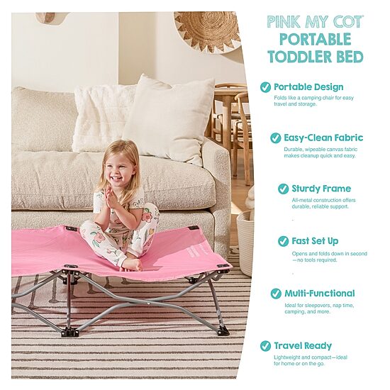 Regalo My Cot Pink Portable Toddler Bed