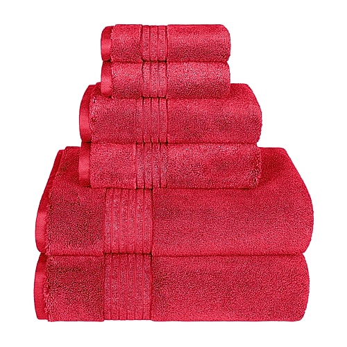 Liz Claiborne Signature Plush Bath Towel In Red