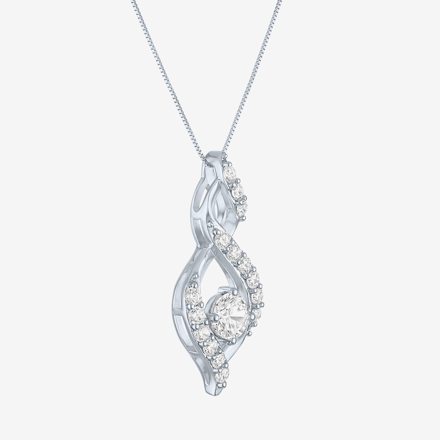 G-H/Si2-I1) Womens CT. T.W. Lab Grown White Diamond 10K Gold 18 Inch Pendant Necklace