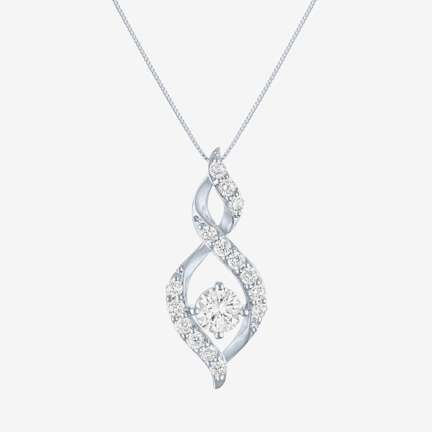 G-H/Si2-I1) Womens CT. T.W. Lab Grown White Diamond 10K Gold 18 Inch Pendant Necklace