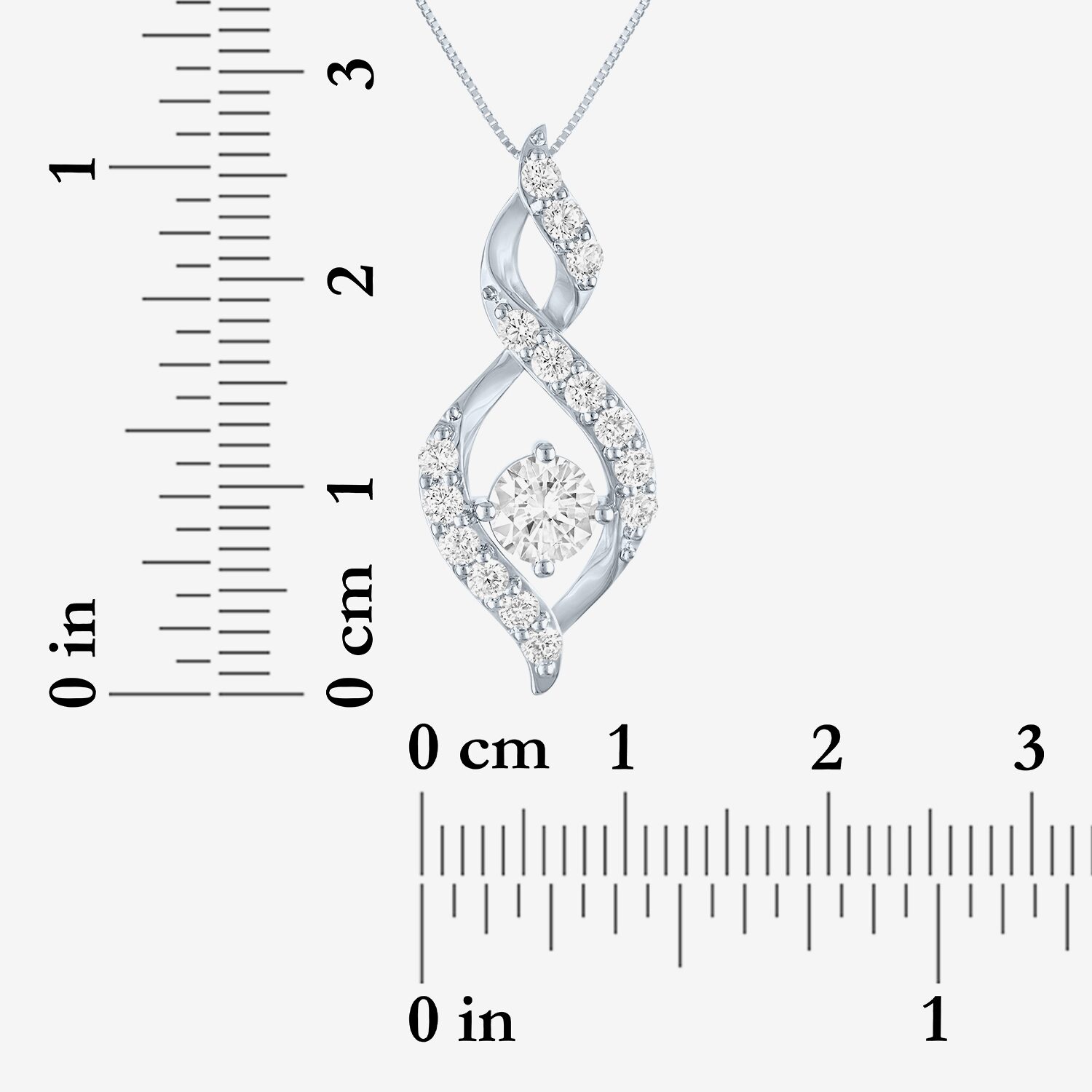 G-H/Si2-I1) Womens CT. T.W. Lab Grown White Diamond 10K Gold 18 Inch Pendant Necklace
