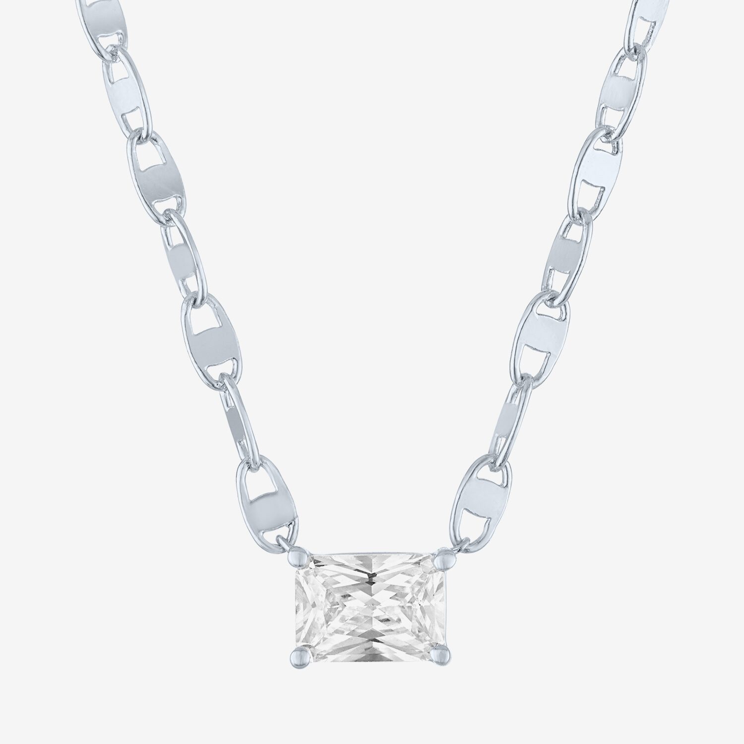 Diamond Addiction (G-H / Si2-I1) Womens 1 CT. T.W. Lab Grown White 10K Gold Radiant18 Inch Pendant Necklace