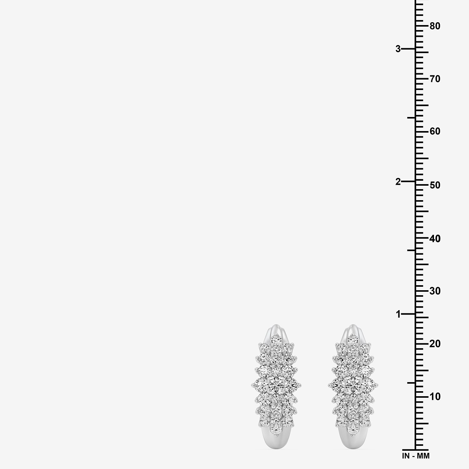 Womens 2 CT. T.W. Lab Grown White Diamond 10K Gold 22.7mm Hoop Earrings