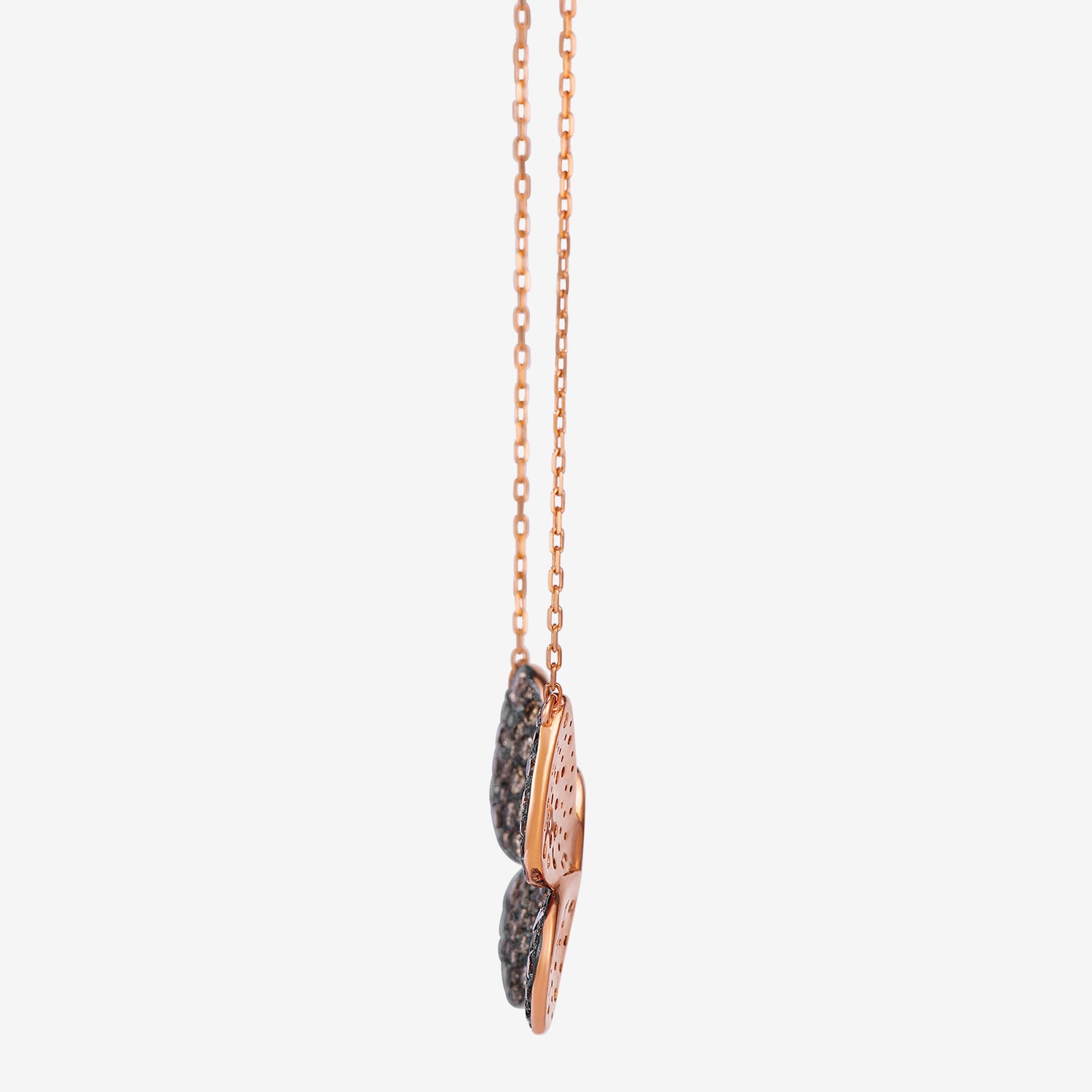 Levian Corp Le Vian Womens 1 7/8 CT. T.W. Natural Champagne Diamond 14K Gold Butterfly 17 Inch Pendant Necklace