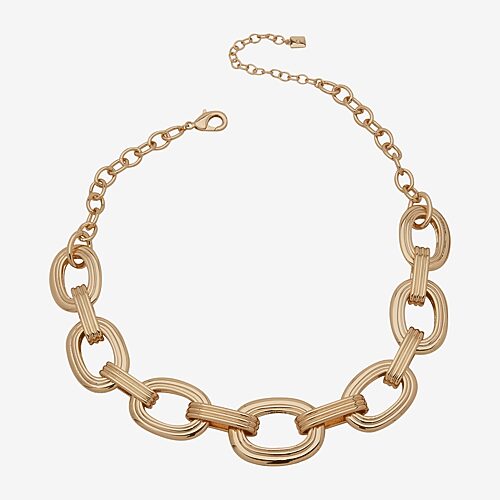Worthington Womens 18 Inch Collar Necklace In Yellow