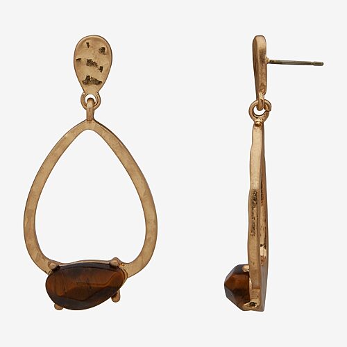 Ana Womens Drop Earrings In Brown