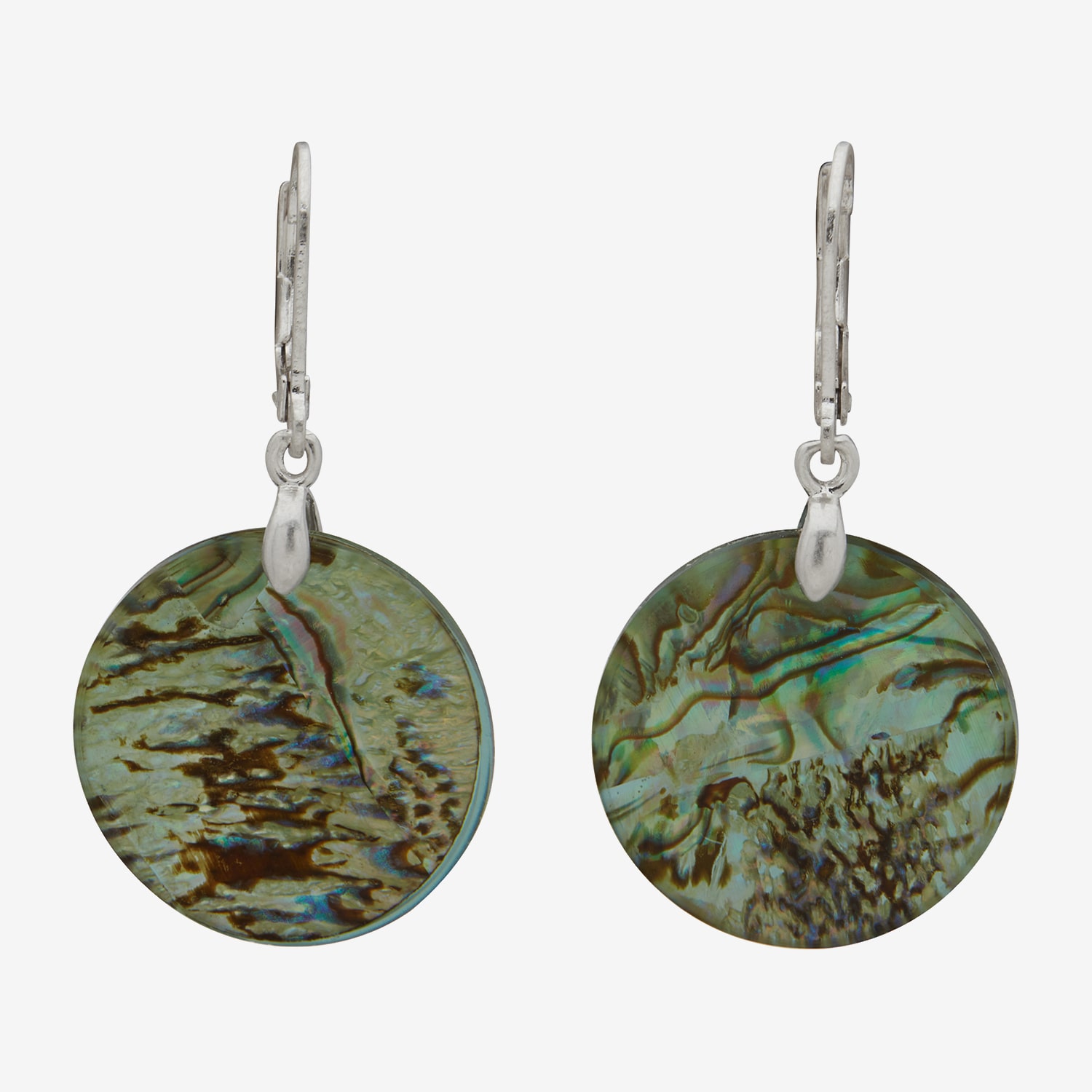 A.N.A Womens Multi Color Abalone Drop Earrings