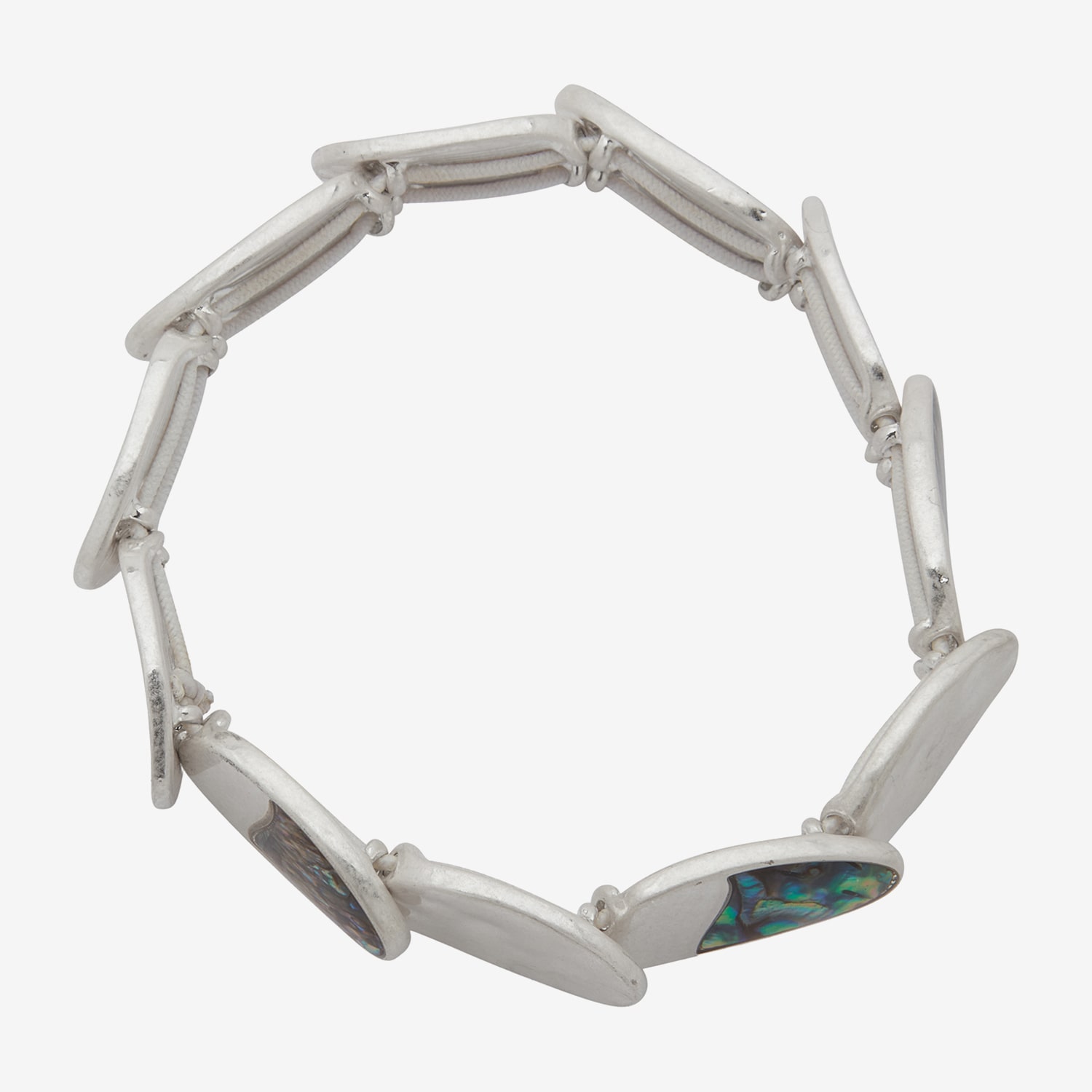A.N.A Womens Multi Color Abalone Stretch Bracelet