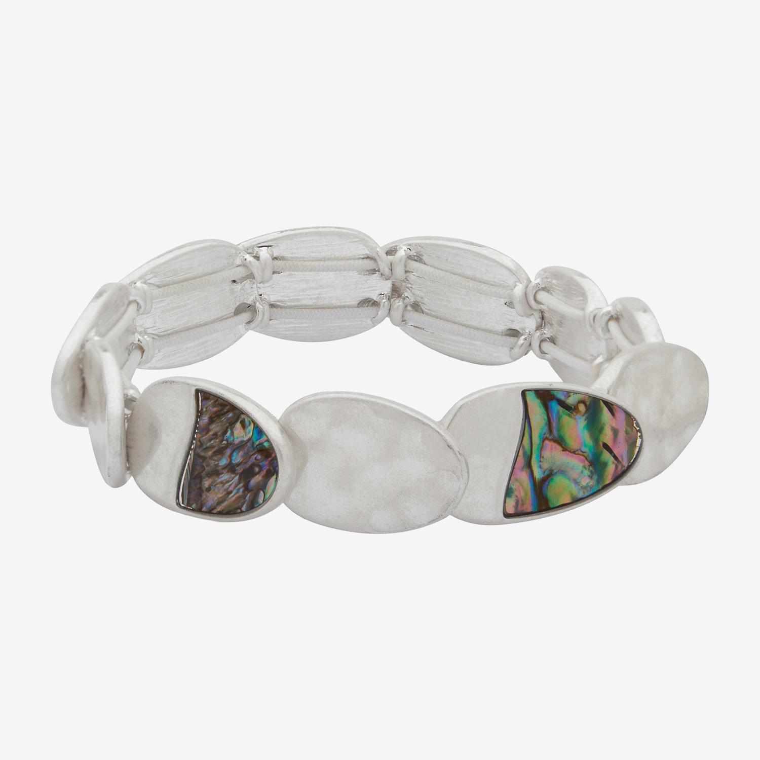 A.N.A Womens Multi Color Abalone Stretch Bracelet