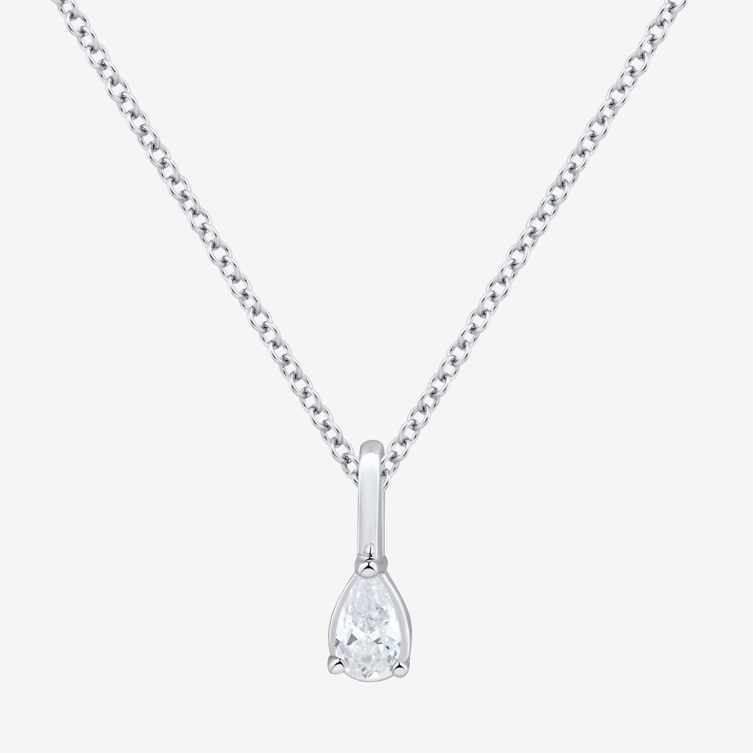 (H-I / Si2) Womens 1/3 CT. T.W. Lab Grown White Diamond Sterling Silver Pear 2-pc. Jewelry Set