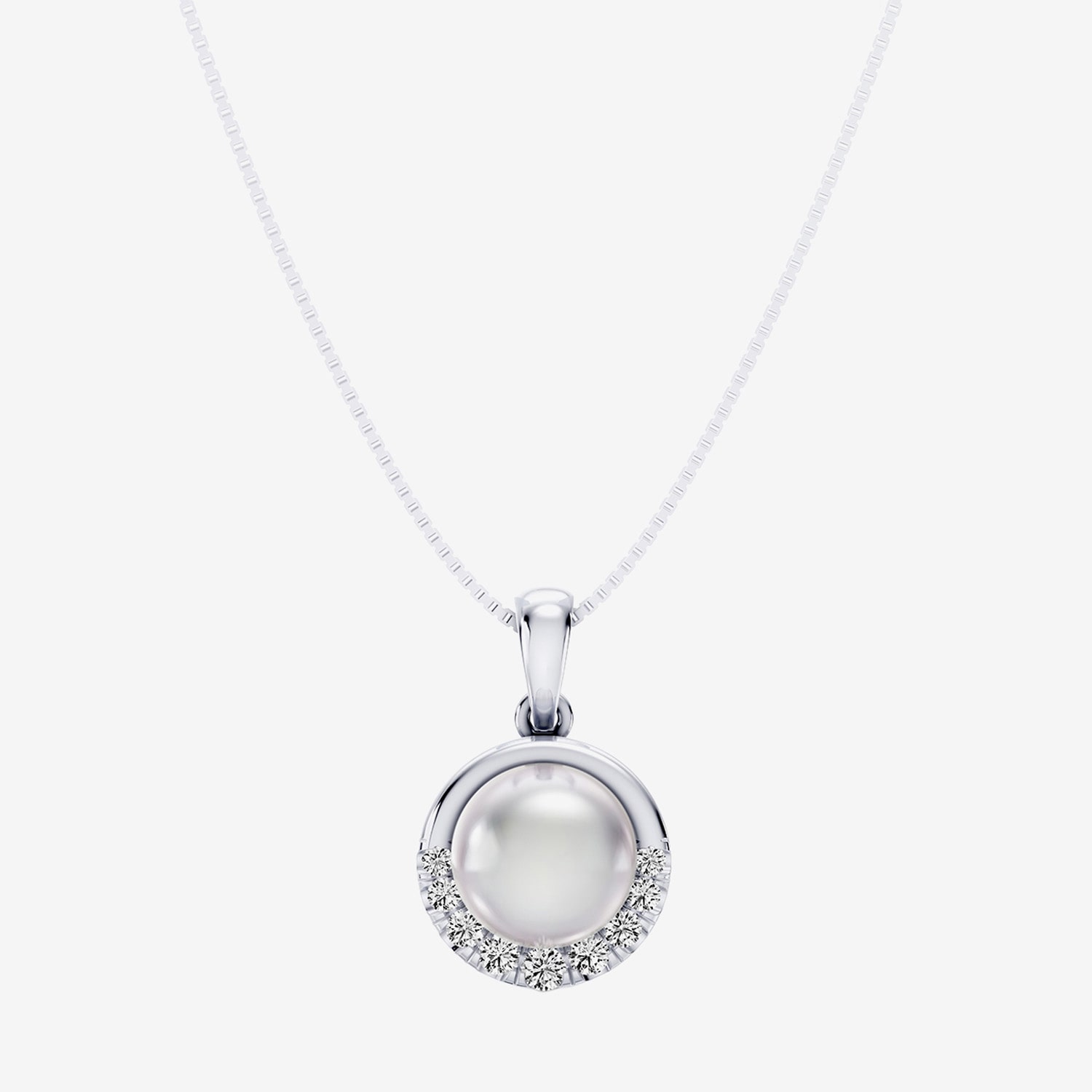 Hallmark Hallmark Signature Fine Jewelry (G / Si2) Womens 1/ CT. T.W. Lab Grown White Diamond Sterling Silver Round 18 Inch Pendant Necklace