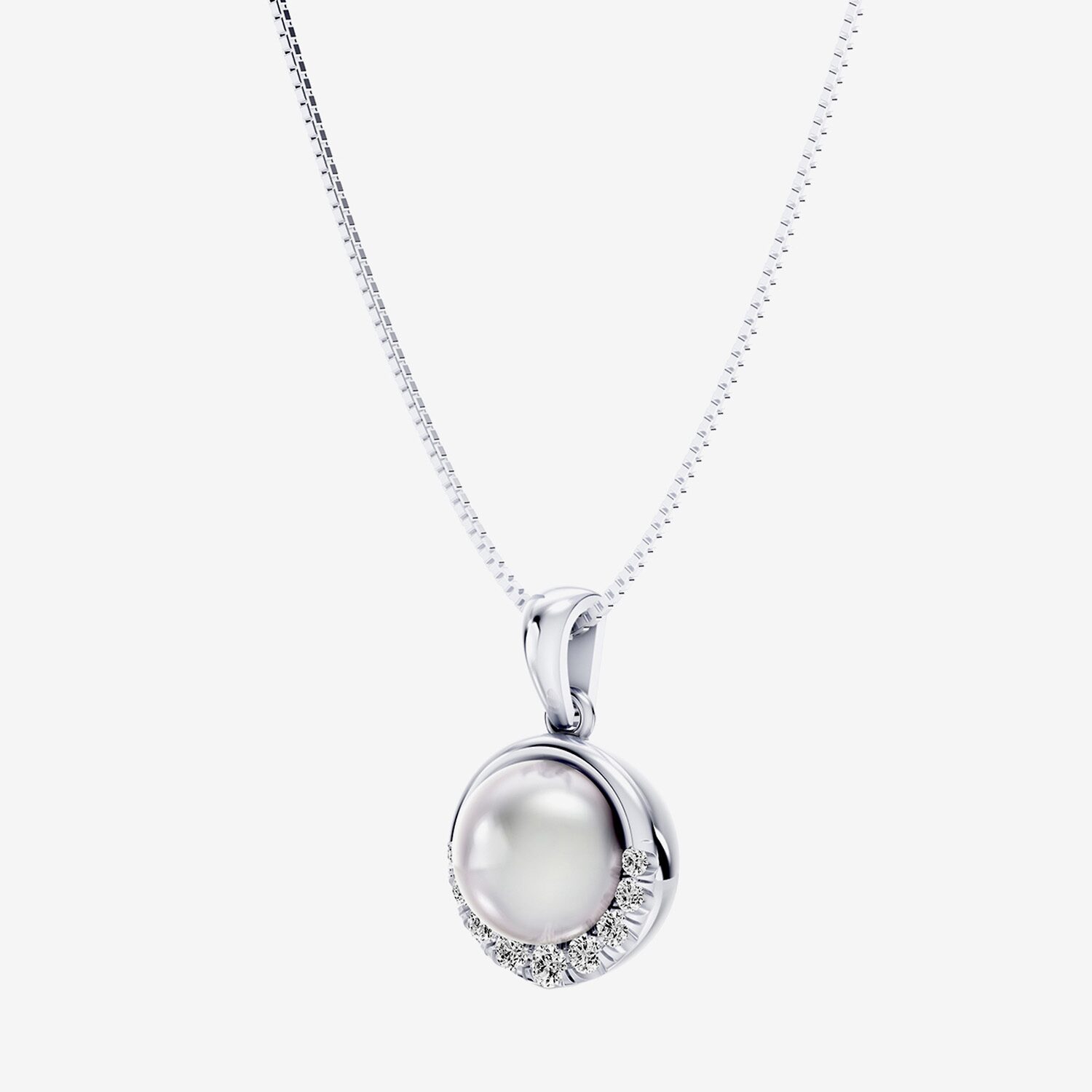 Hallmark Hallmark Signature Fine Jewelry (G / Si2) Womens 1/ CT. T.W. Lab Grown White Diamond Sterling Silver Round 18 Inch Pendant Necklace